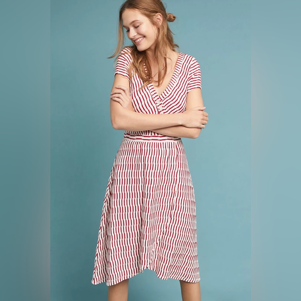 Anthropologie Maeve Paladino Textured Dress